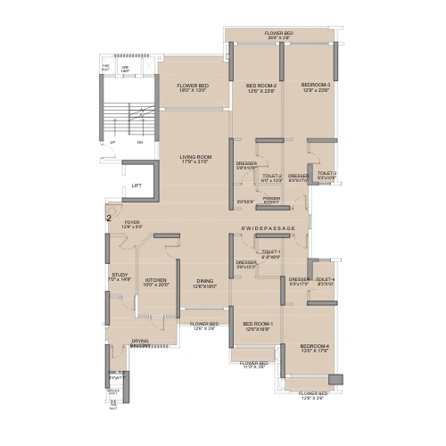 Signia Pearl 4 BHK floor plan in BKC Mumbai