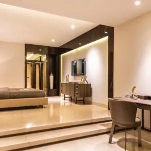 Luxury bedroom interior at Signia Pearl BKC